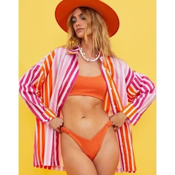NWOT Beach Riot Alexa Top Sunset Stripes - Picture 1 of 6